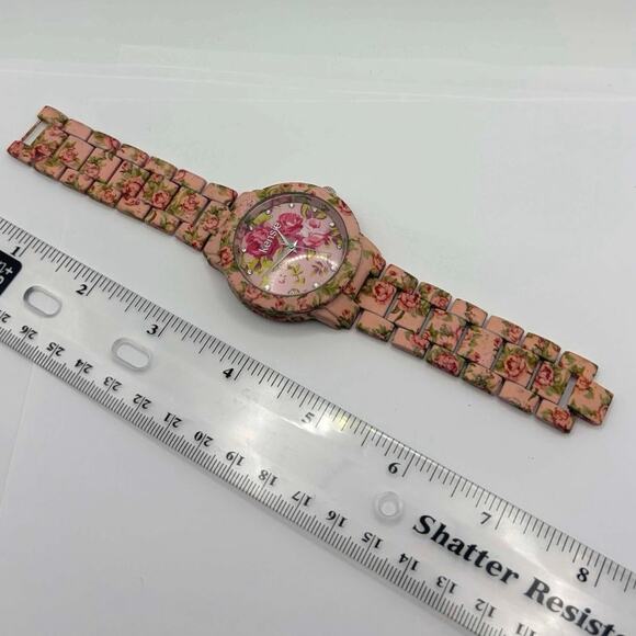 Pink Floral Kensie Watch - Picture 4 of 5